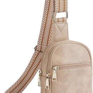 Small Sling Bag for Women Vegan Leather Fashionable Fanny Pack Crossbody Bags fo